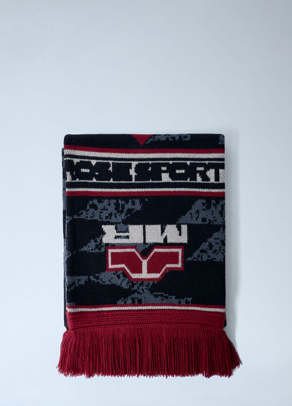 Martine Rose Reversible Fringe Scarf Grey mtr0162018